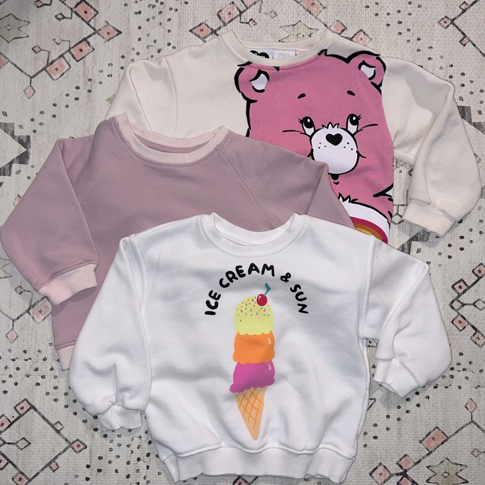 Set of 3 Zara sweatshirts 18-24 mos